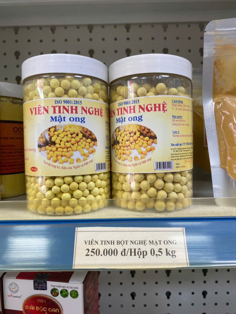 Viên tinh bột nghệ mật ong